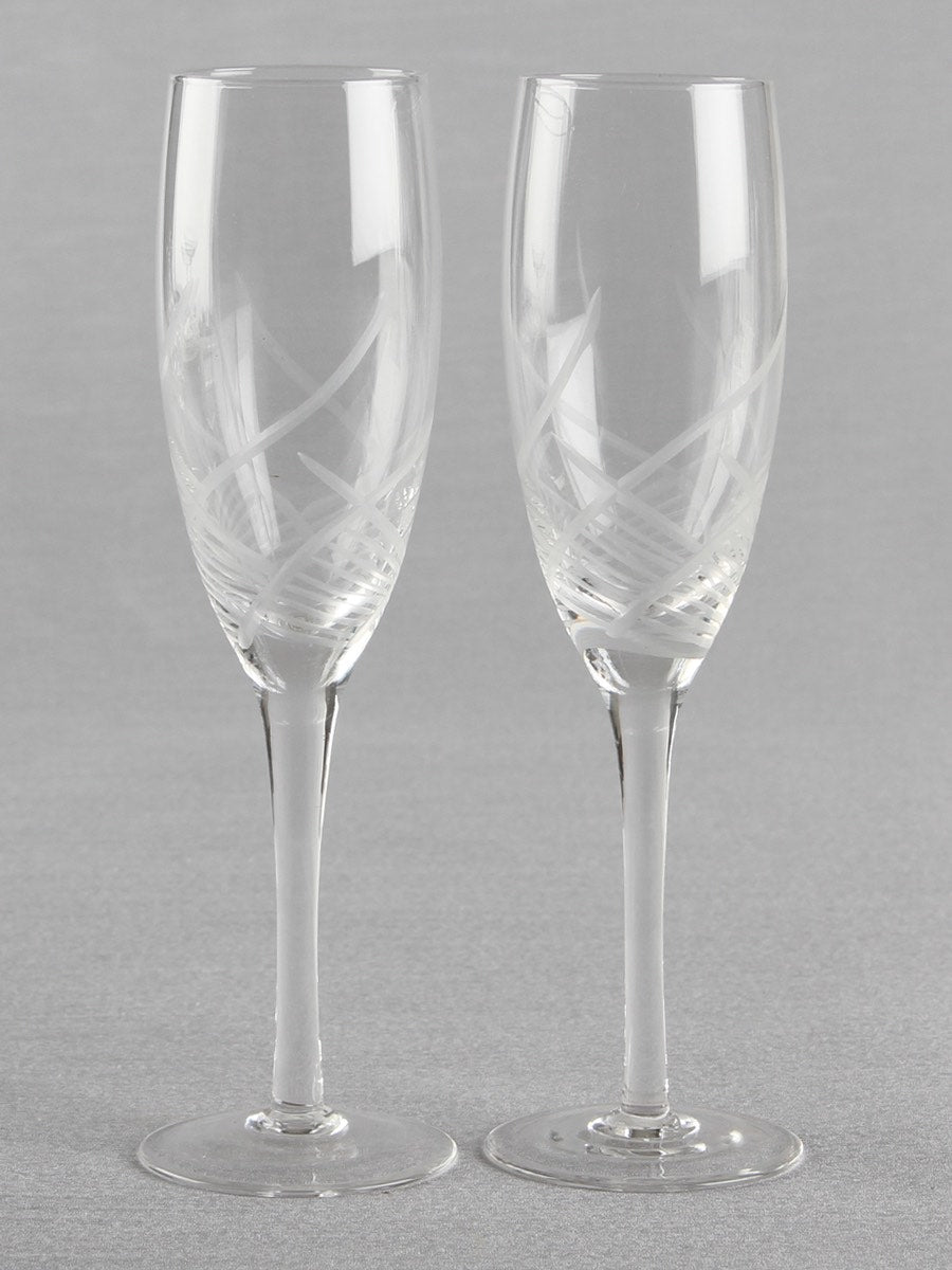 Cut Glass Toasting Flutes