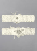 Rhinestone Pearl Garter Set