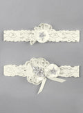 Scattered Rhinestone Garter Set