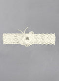 Rhinestone Pearl Single Garter