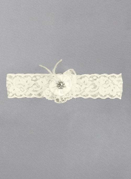 Rhinestone Pearl Single Garter