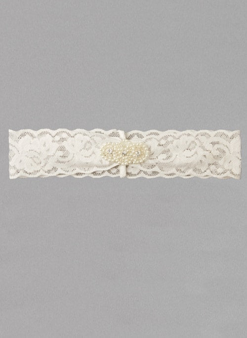 Pearl Applique Single Garter
