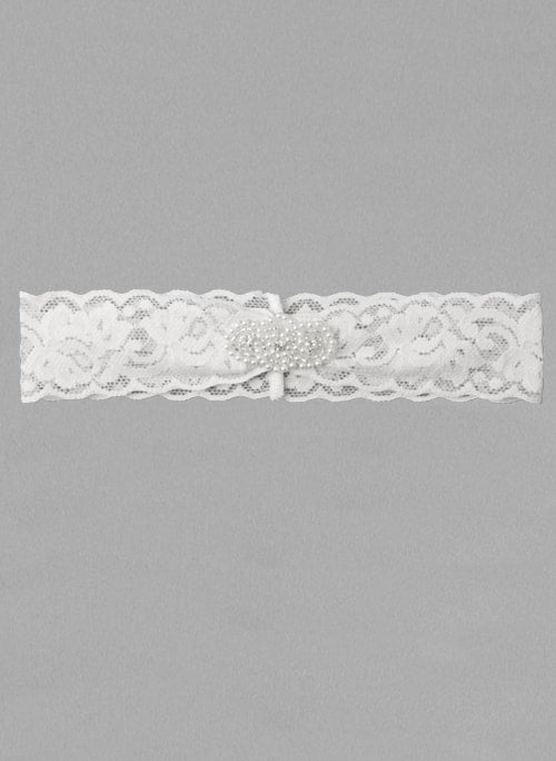 Pearl Applique Single Garter