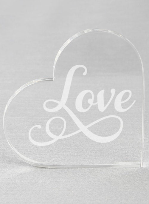 LOVE Acrylic Cake Top