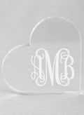 Monogram Acrylic Heart