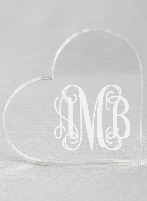 Monogram Acrylic Heart