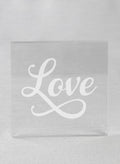 LOVE Acrylic Square Cake Top