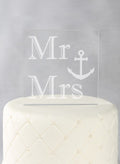 Mr & Mrs Acrylic Square Cake Top