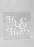 Mr & Mrs Acrylic Square Cake Top