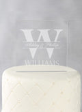 Bold Initial Acrylic Square Cake Top