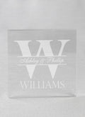 Bold Initial Acrylic Square Cake Top