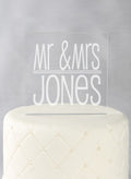 Mr. & Mrs. Acrylic Cake Top