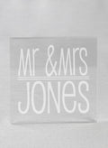 Mr. & Mrs. Acrylic Cake Top