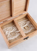 Burlap and Lace Ring Bearer Box Inserts