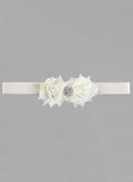 Gisele Velvet Elastic Garter - Silver