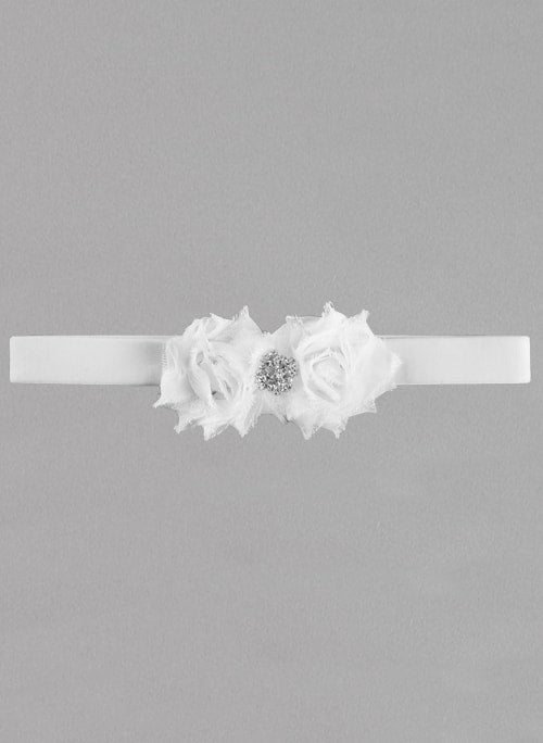 Gisele Velvet Elastic Garter - Silver