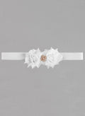 Gisele Velvet Elastic Garter - Rose Gold