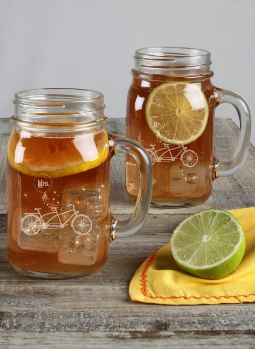 Mr. & Mrs Mason Jar Set 2pc