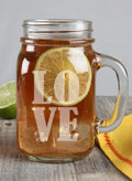 LOVE Mason Jar Mug