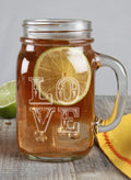 LOVE Mason Jar Mug