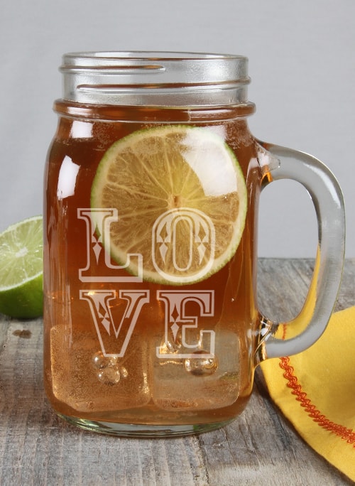 LOVE Mason Jar Mug