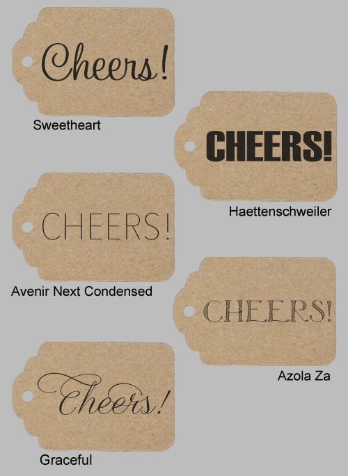 Cheers Favor Tag