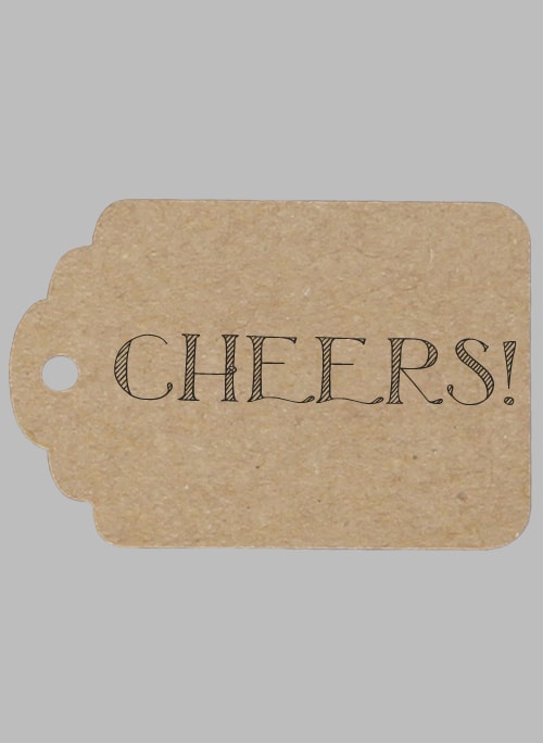 Cheers Favor Tag