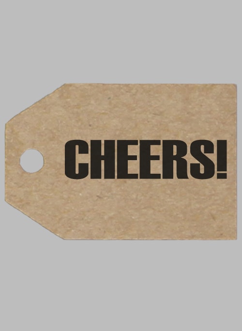 Cheers Favor Tag