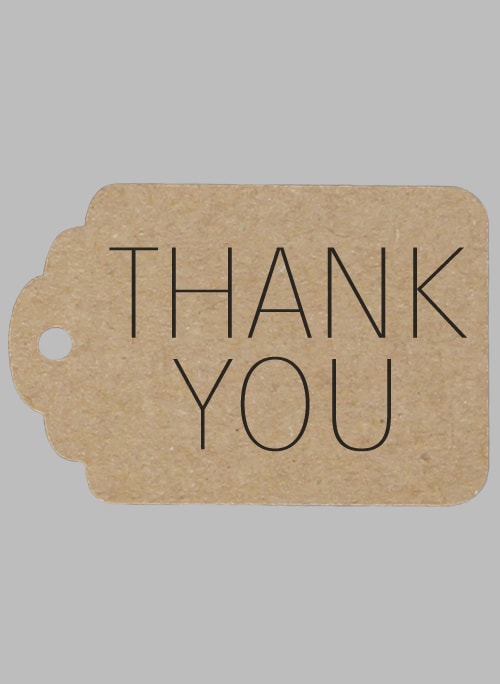 Thank you Favor Tag
