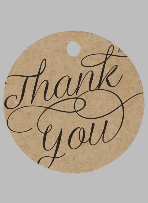 Thank you Favor Tag