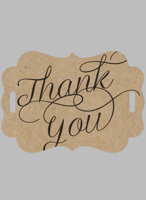 Thank you Favor Tag