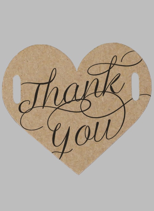 Thank you Favor Tag