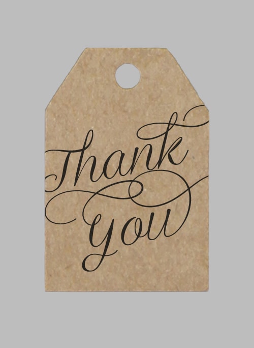 Thank you Favor Tag