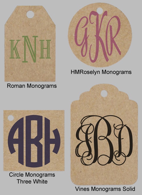 Monogram Favor Tag