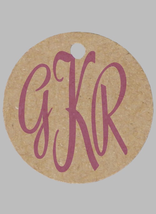 Monogram Favor Tag