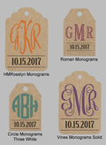 Monogram & Date Favor Tag