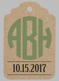Monogram & Date Favor Tag
