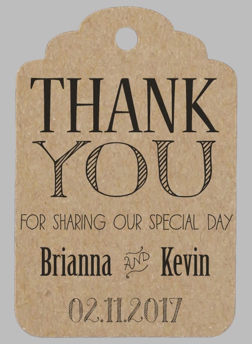 Thank You Favor Tag