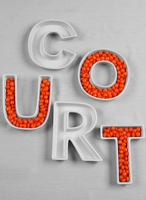 COURT Letter Dish Set