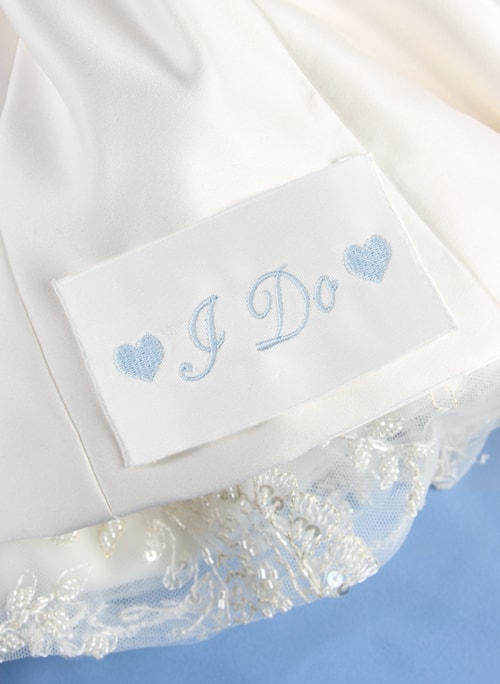 I Do w/Hearts Dress Label