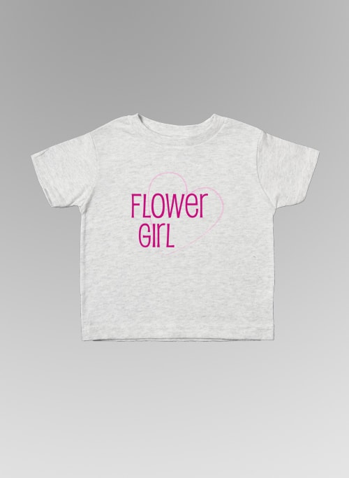 Flower Girl w/Heart Toddler Tee