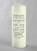 This Day I Marry Pillar Candle