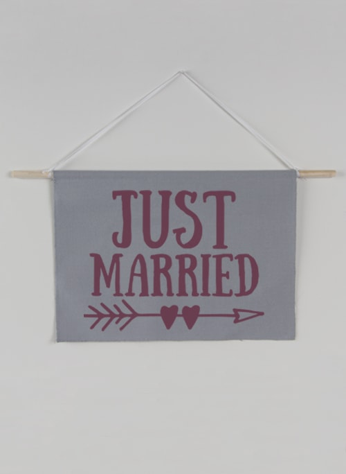 Canvas Sign, Grey