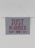 Just Married Canvas Sign