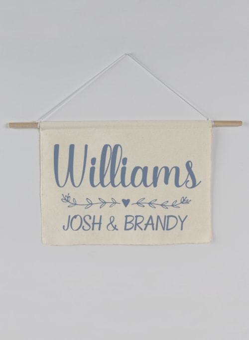 Last Name Canvas Sign