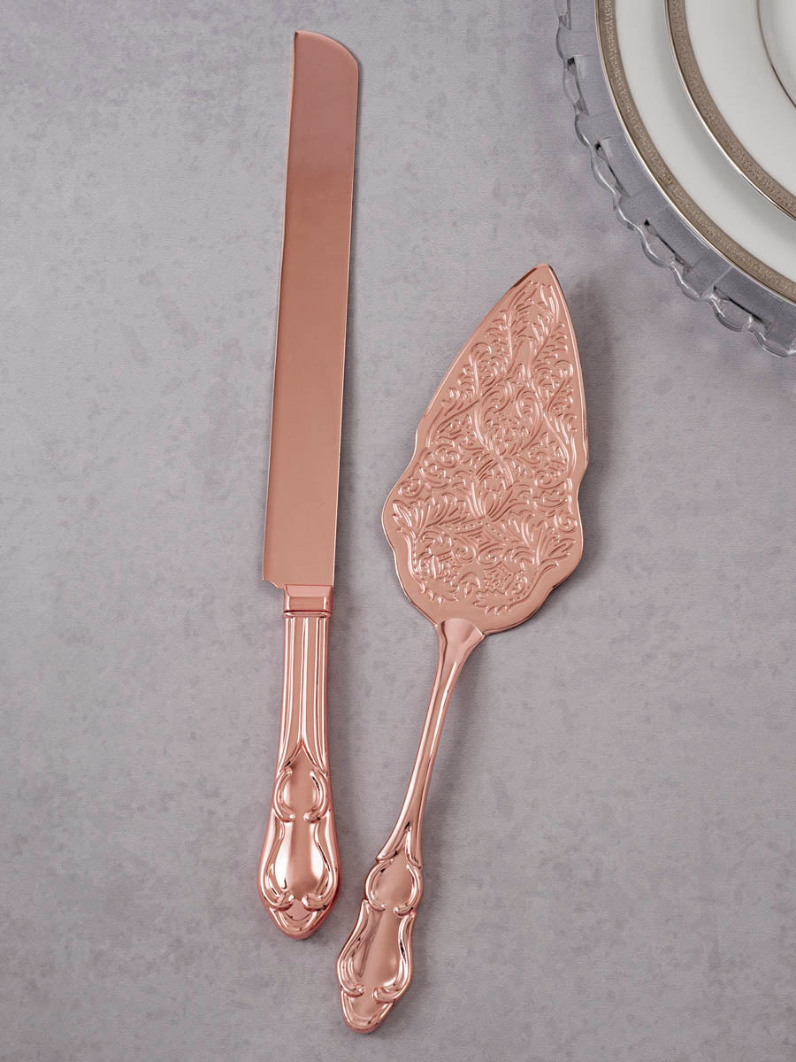 Rose Gold Traditional Server Set