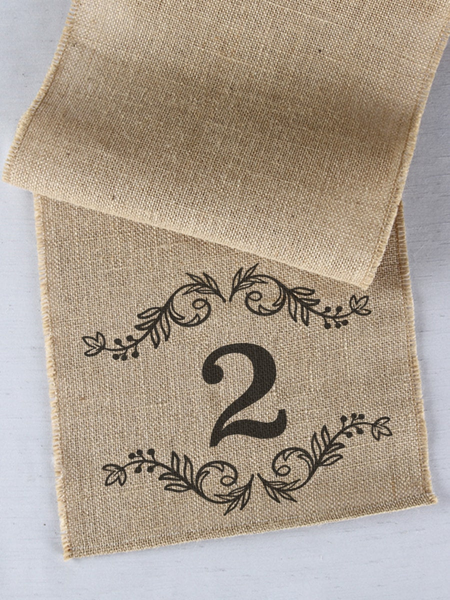 Number Printed Table Runner