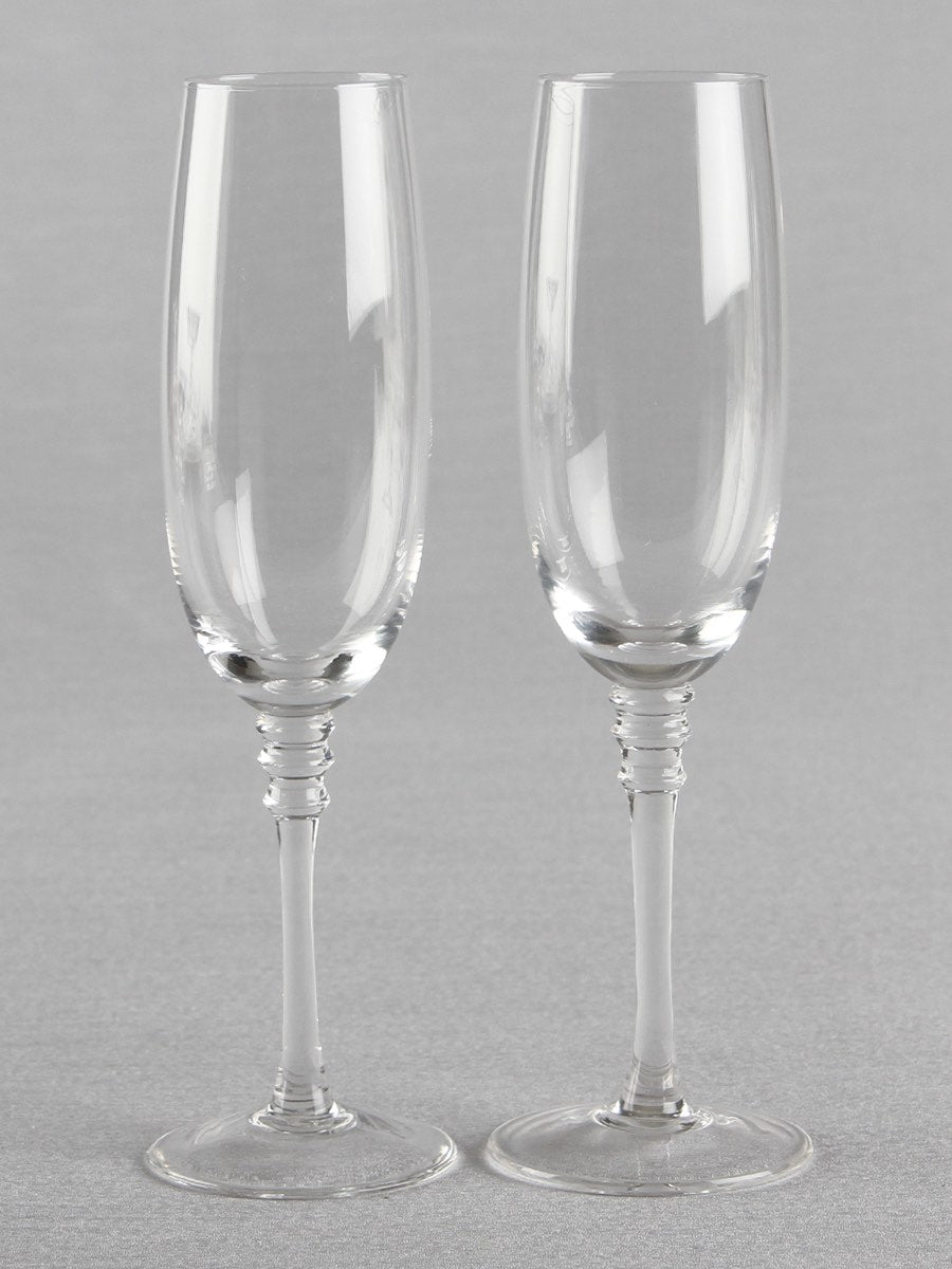 Beveled Stem Toasting Flutes