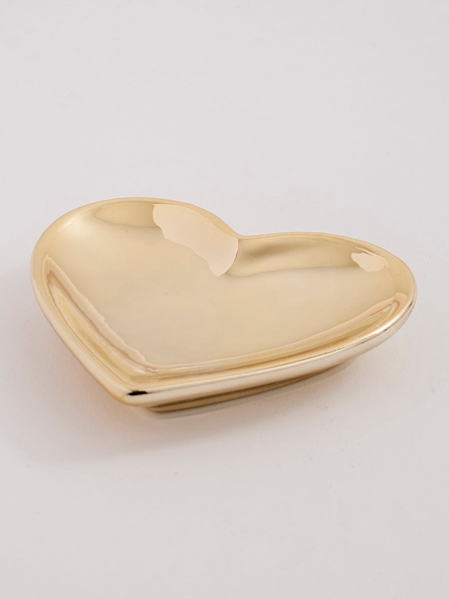 Heart Metallic Trinket Dish