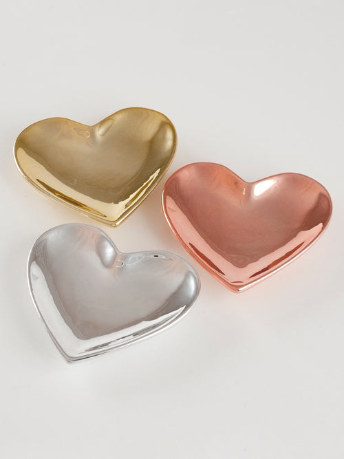 Heart Metallic Trinket Dish
